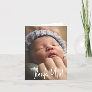 Anúncio Modern Custom Baby Photo Thank You Script
