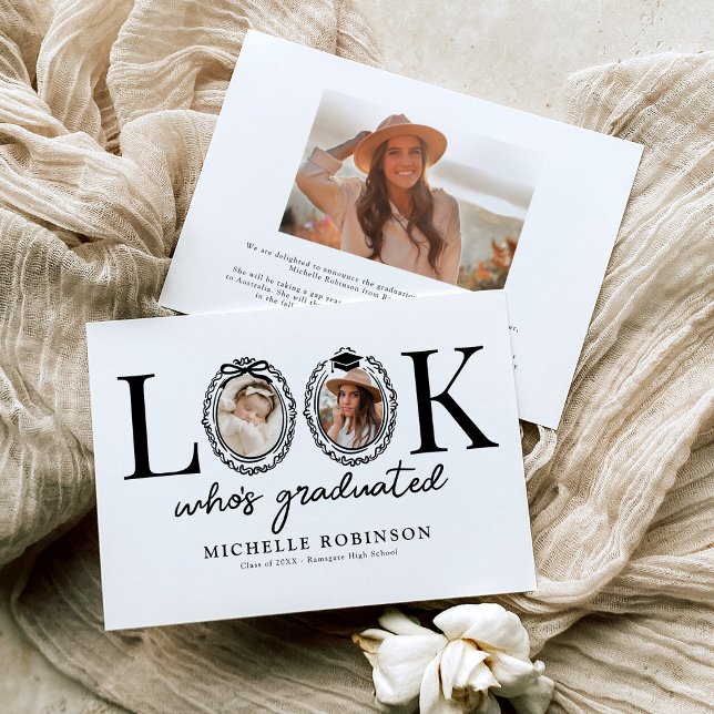 Anúncio Modern Look Whos Graduated Photo (Criador carregado)