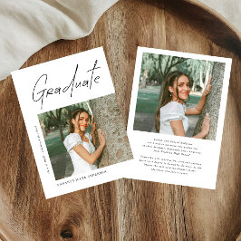 Anúncio Modern Photo High School Graduation Announcement
