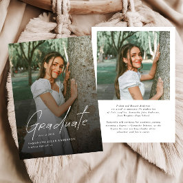 Anúncio Modern Photo High School Graduation Announcement