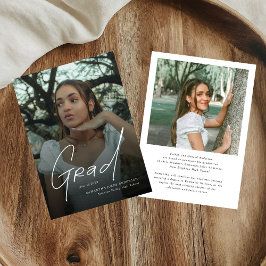 Anúncio Modern Photo High School Graduation Announcement 