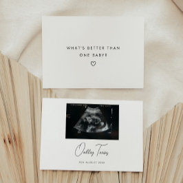 Anúncio Modern Script Twins Minimalistic Baby Pregnancy