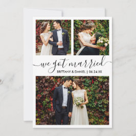 Anúncio Modern Trendy Script Nós Nos Casamos 3 Foto