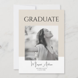 Anúncio Modernista Minimalista Branco e Marrom FOTO Gradua