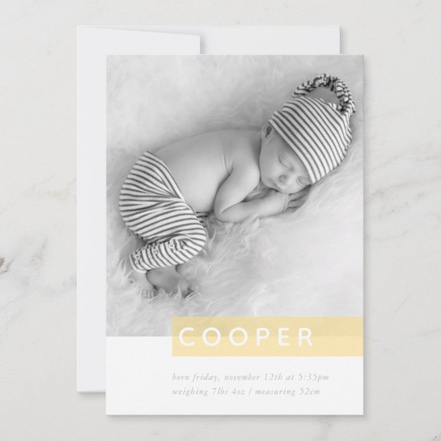 Anúncio MODERNO BABY FOTO - simples camada amarela do pain (Frente)