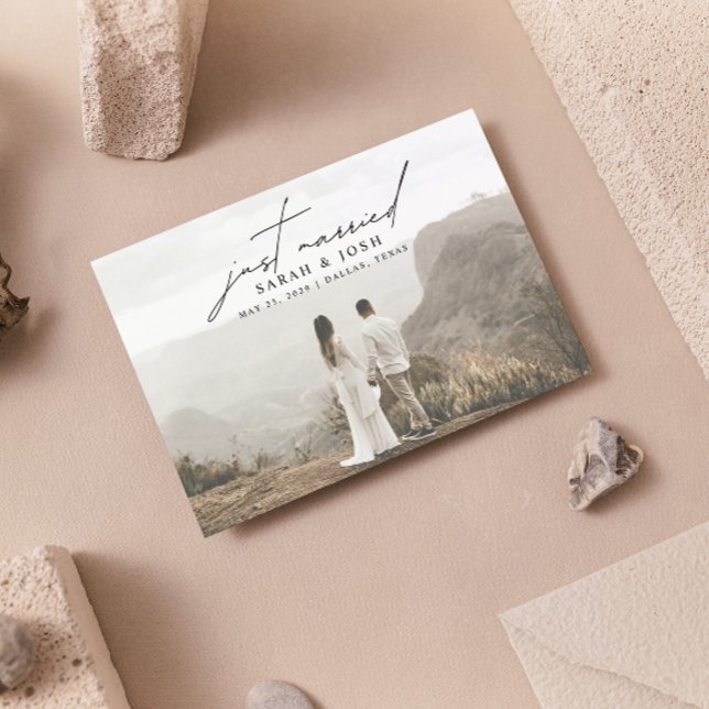 Anúncio Moderno Casamento Recém-Casados 3 Código QR Casame (Just Married! Share Our Joy with Our Wedding Announcement. 💍💌 [Customize Here])