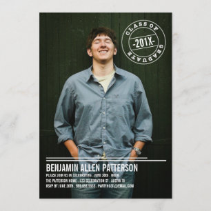 Anúncio moderno da festa de formatura da foto do