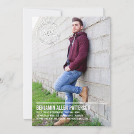 Anúncio moderno da festa de formatura da foto do