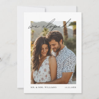 Anúncio Moderno de Casamento às Escondidas | "Nós