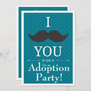 Anúncio moderno do azul do bigode do partido da