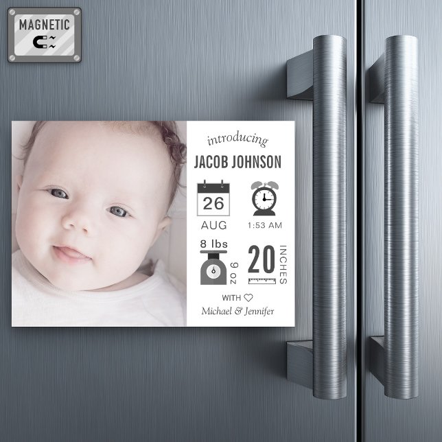 Anúncio moderno do nascimento da foto de (Criador carregado)