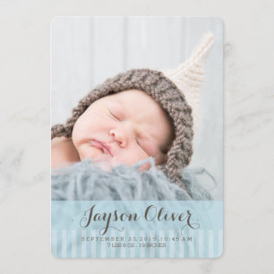 Anúncio moderno do nascimento da foto dos sonhos