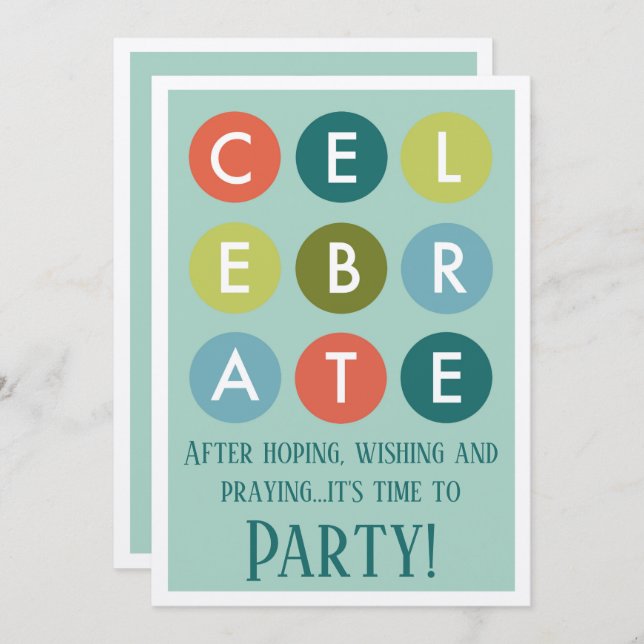 Anúncio moderno dos círculos do partido da adopção (Frente/Verso)