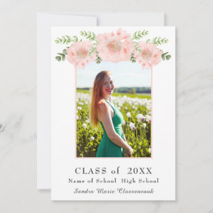 Anúncio Moderno Elegante Cor-de-rosa Papoila, graduação fl