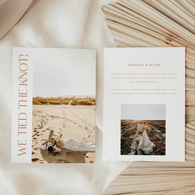 Anúncio Moderno Elopete 2-Foto "Nós Ligamos o Nó" (Criador carregado)