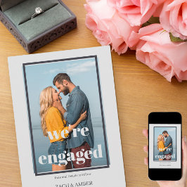 Anúncio Moderno Estamos com o Noivado personalizado de fot