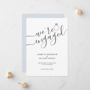 Anúncio Moderno Estamos envolvidos com Noivado de fotos de