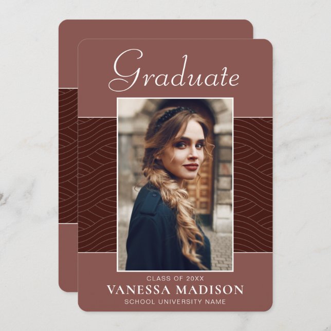 Anúncio Moderno | Formando Fotográfico Terracotta 1 Elegan (Frente/Verso)