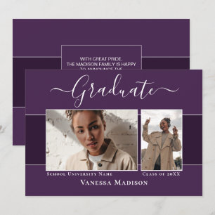 Anúncio Moderno Graduação de Fotografias Roxo 2 Elegante