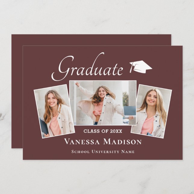 Anúncio Moderno | Licenciação Elegante Dusty Rosa 3 (Frente/Verso)