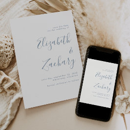 Anúncio Moderno Minimalista Azul Empoeirado Script Salve a