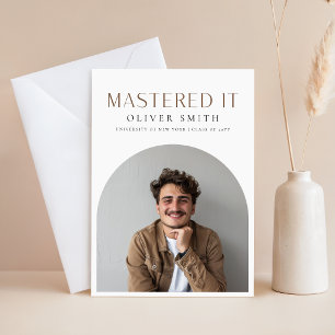 Anúncio Moderno Minimalista Foto de Pós-Graduação Mestre d