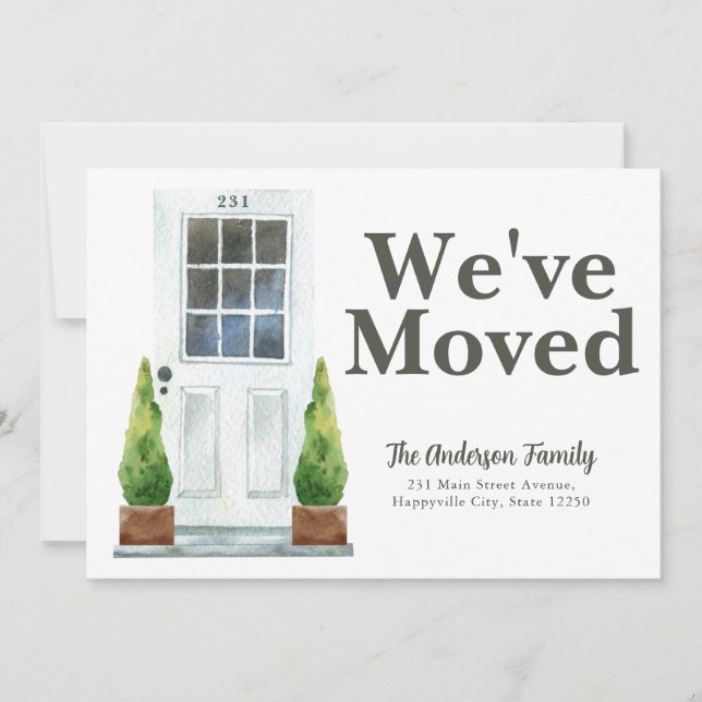 Anúncio Moderno Movimentamos Plantas Brancas da Porta Move (Frente)