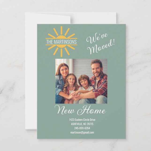 Anúncio Moderno Mudamos de Foto de Endereço (Frente)