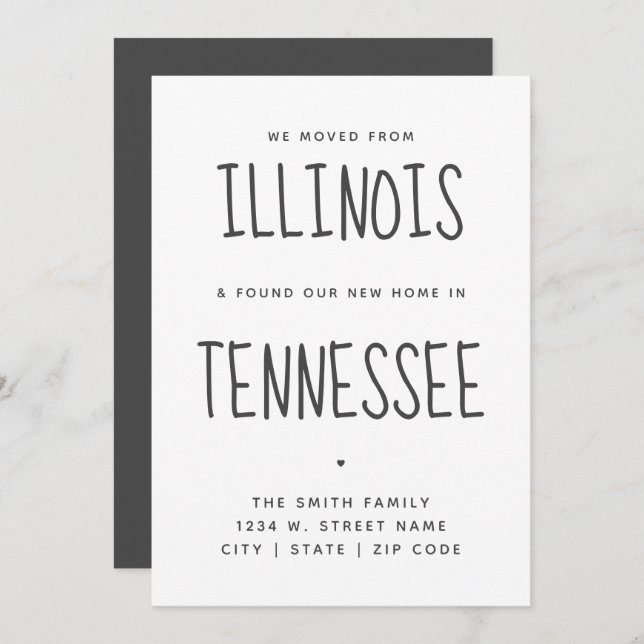 Anúncio Moderno Simples Mudamos novo Estado Novo para Casa (Frente/Verso)