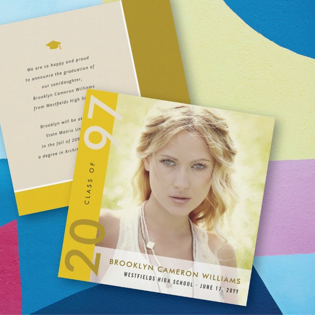 Anúncio Mondrian Color Blocks Formando Graduação de Fotos  (Criador carregado)