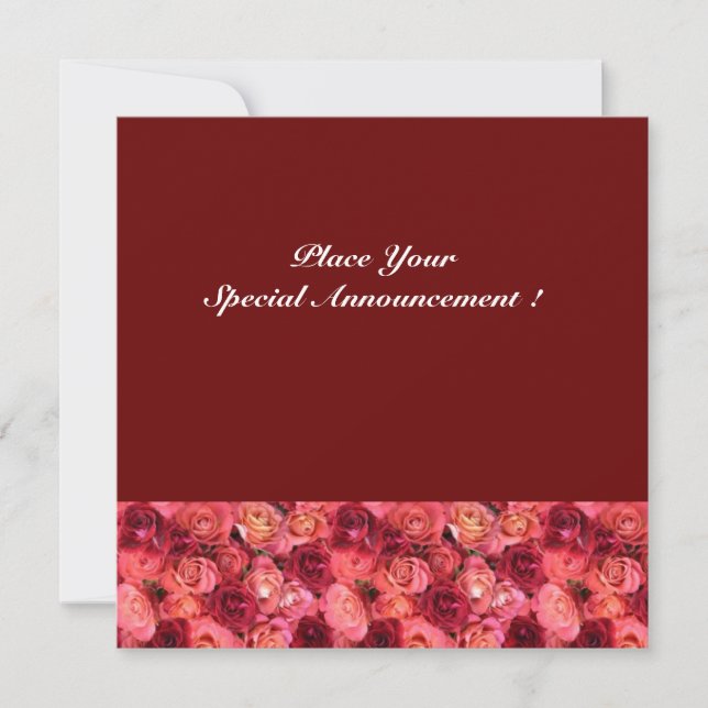 Anúncio MONOGRAMA DE CAMPO rosa, rosa vermelho (Frente)