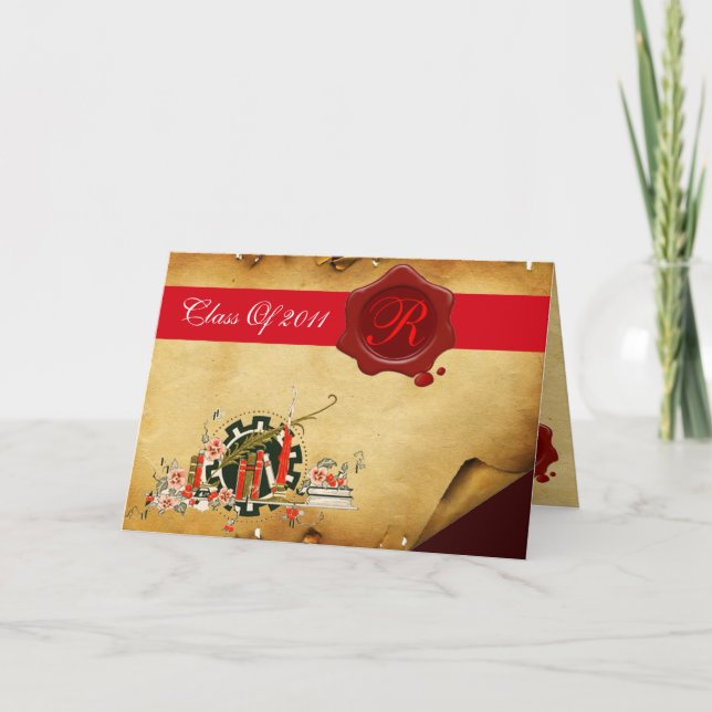 ANÚNCIO MONOGRAMA DE SELOS DE VERMELHO PARCHIMENTO DE GRAD (Frente)