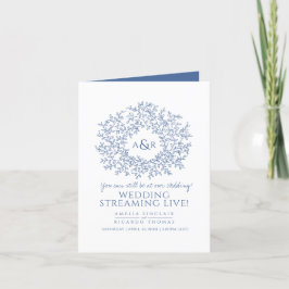 Anúncio Monograma — folhas brancas — riacho vivo do casame