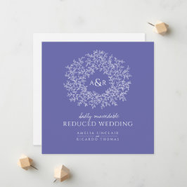 Anúncio monograma folhas reduzido casamento