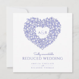 Anúncio monograma tulipas coração reduzido casamento