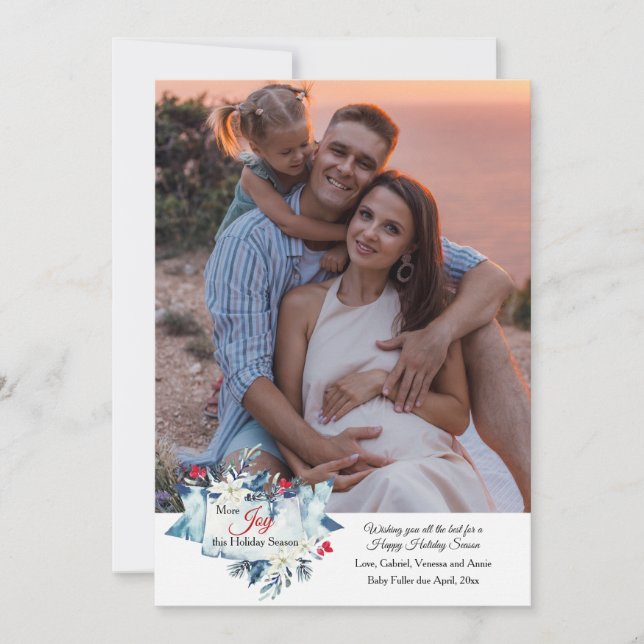 Anúncio More Joy Holiday Pregnancy Announcements  (Frente)