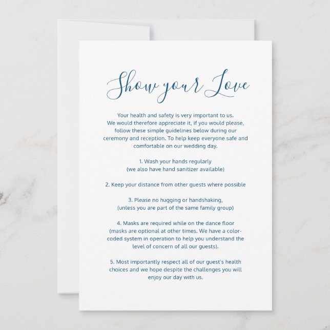 Anúncio Mostre seu marinho de casamento amoroso e distante (Verso)