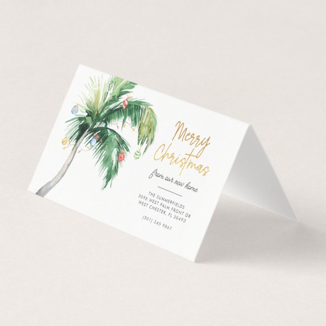 Anúncio móvel de Natal da Árvore Palm (Frente)