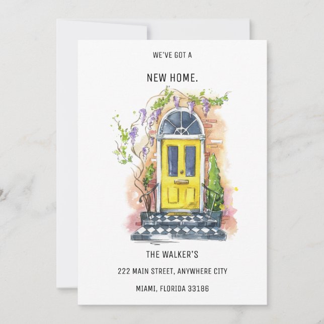 Anúncio Móvel de Porta Amarela Minimalista (Frente)