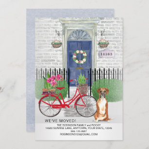 Anúncio Movendo a porta da bicicleta do cachorro-boxer par