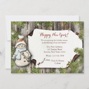 Anúncio Movendo Feriado Snowman Smiling