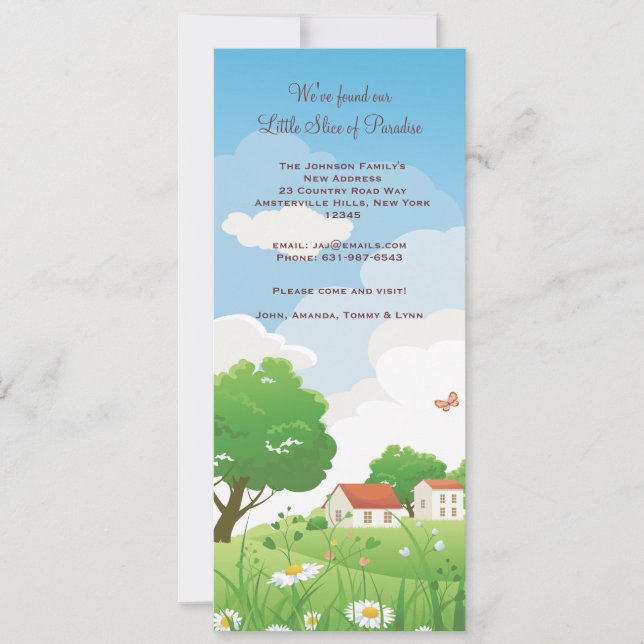 Anúncio movente do prado do verão (Frente)