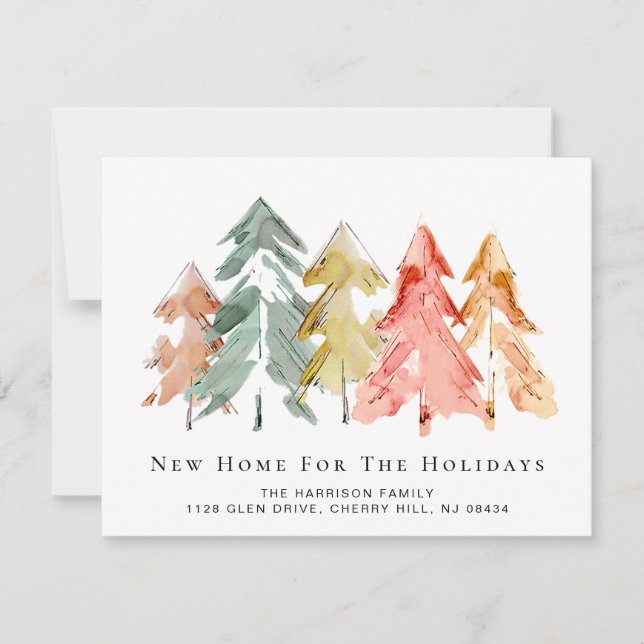 Anúncio Movimentação de Aquarela da Floresta de Pinheiros  (Frente)