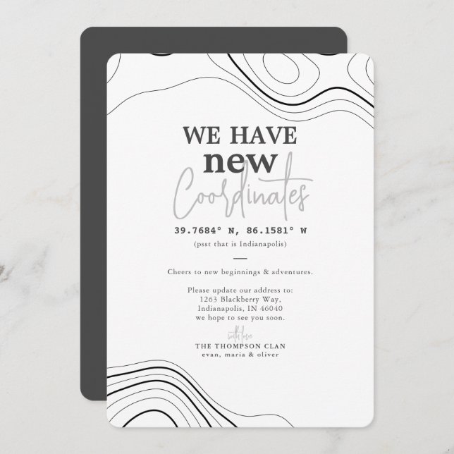 Anúncio Movimentação de Cinzas de Novas Coordenadas Modern (Frente/Verso)