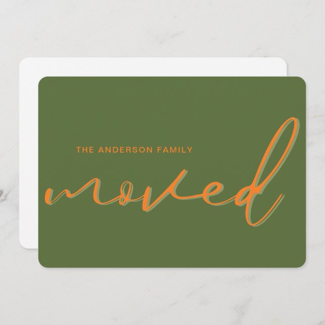 Anúncio Movimentação de Novo Endereço Laranja Laranja Mode (Frente/Verso)