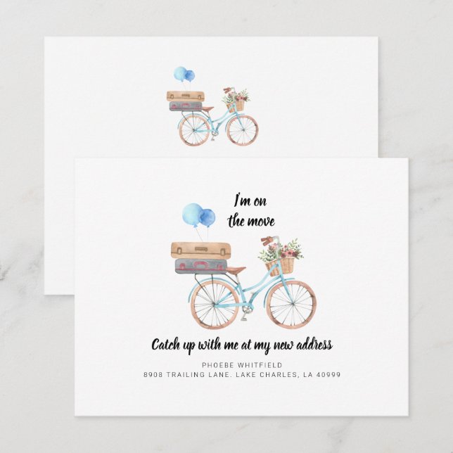 Anúncio Movimentamos a Nova Bicicleta de Endereço (Frente/Verso)