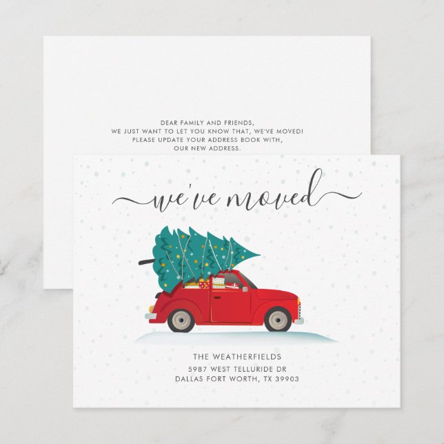 Anúncio Movimentamos o carro vermelho de Natal (Frente/Verso)