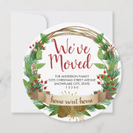 Anúncio Movimentamos o Natal Rustic Wreath Holiday Moving