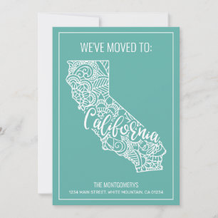 Anúncio Movimento Boho Teal Floral Mandala Estado Da Calif