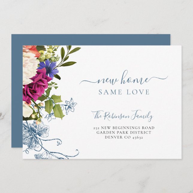 Anúncio Movimento botânico elegante floral (Frente/Verso)